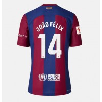 Billiga Barcelona Joao Felix #14 Hemma fotbollskläder Dam 2023-24 Kortärmad